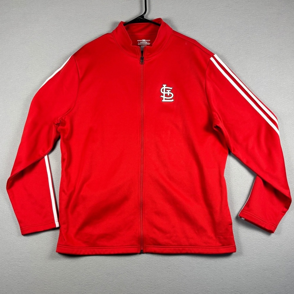 MLB Genuine Merchandise St. Louis Cardinals Track Jacket XL Red White Stripes